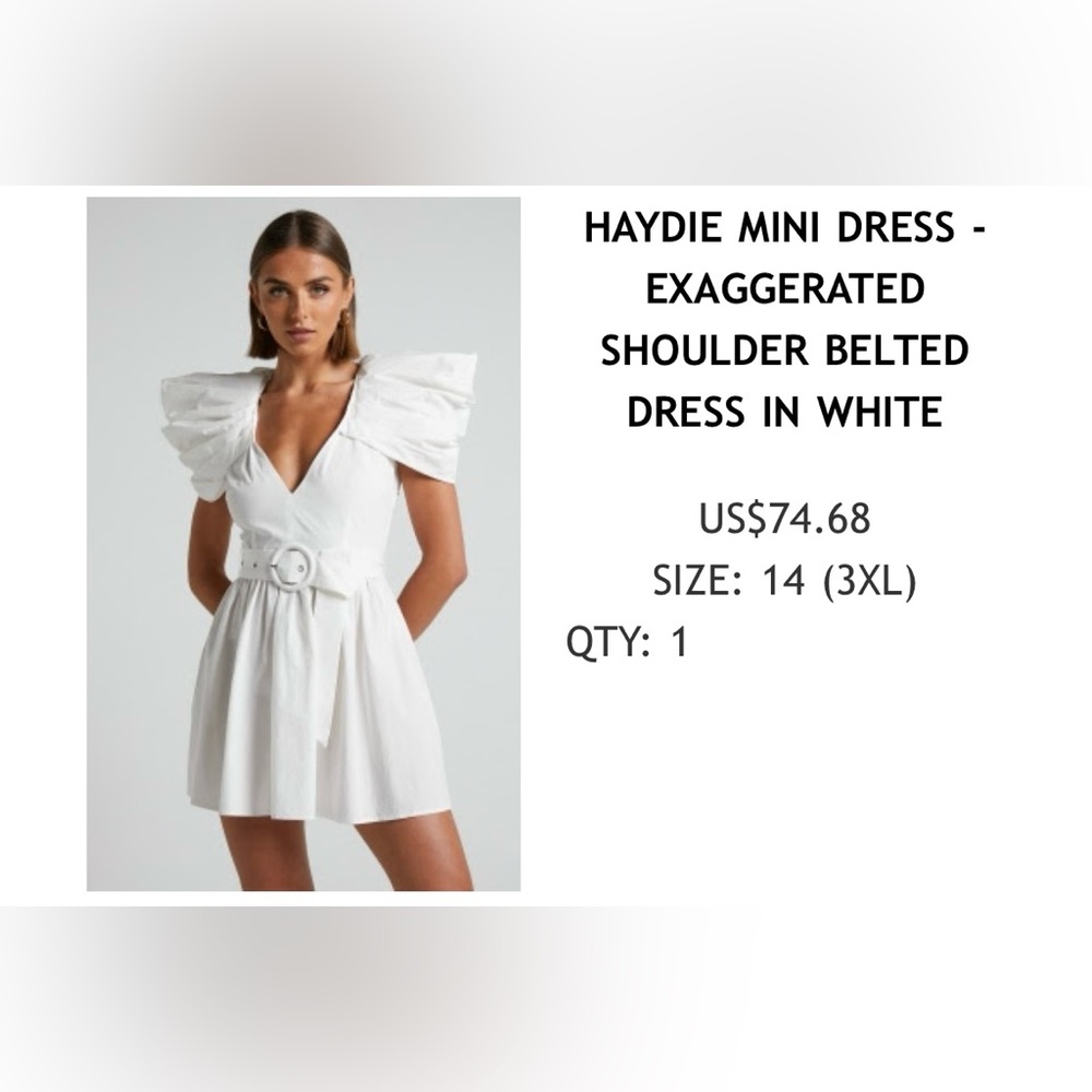 White Dress - Showpo New with Tags